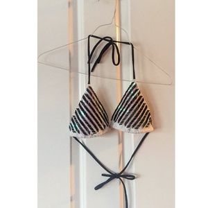Victoria's Secret. Sequined Triangle Bikini Top.